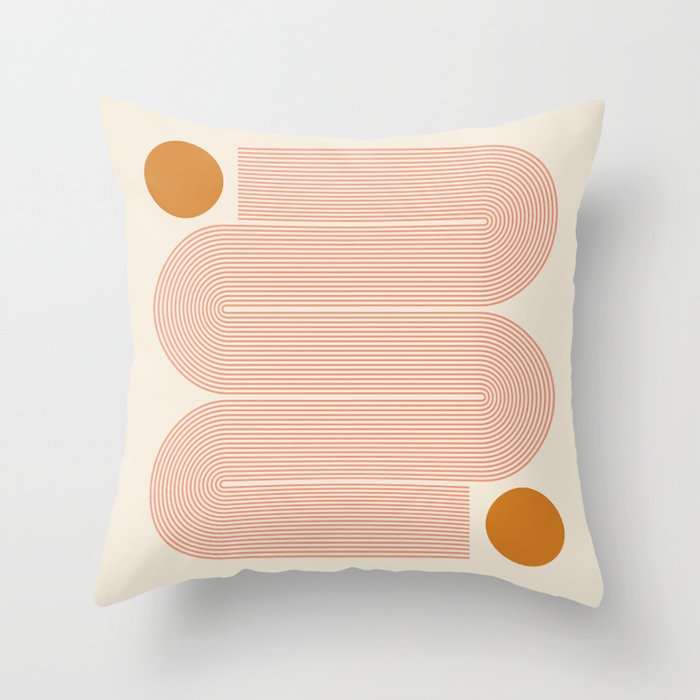Abstraction_SUN_LINE_ART_Minimalism_002 Throw Pillow