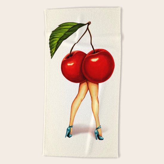 Cherry Girl Beach Towel