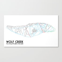 Wolf Creek, CO - Minimalist Trail Art Canvas Print