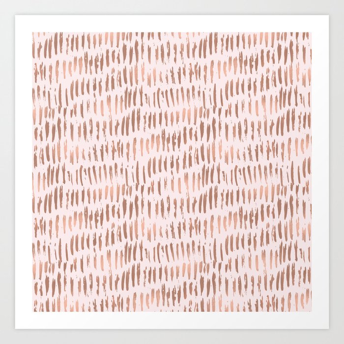 Blush Pink Rose Gold Abstract Art Print By Joacreations Society6