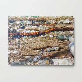 Shallow Shipwreck Metal Print | Color, Water, Wood, Calm, Digital, Portland, Roots, Plank, Rocks, Close Up 