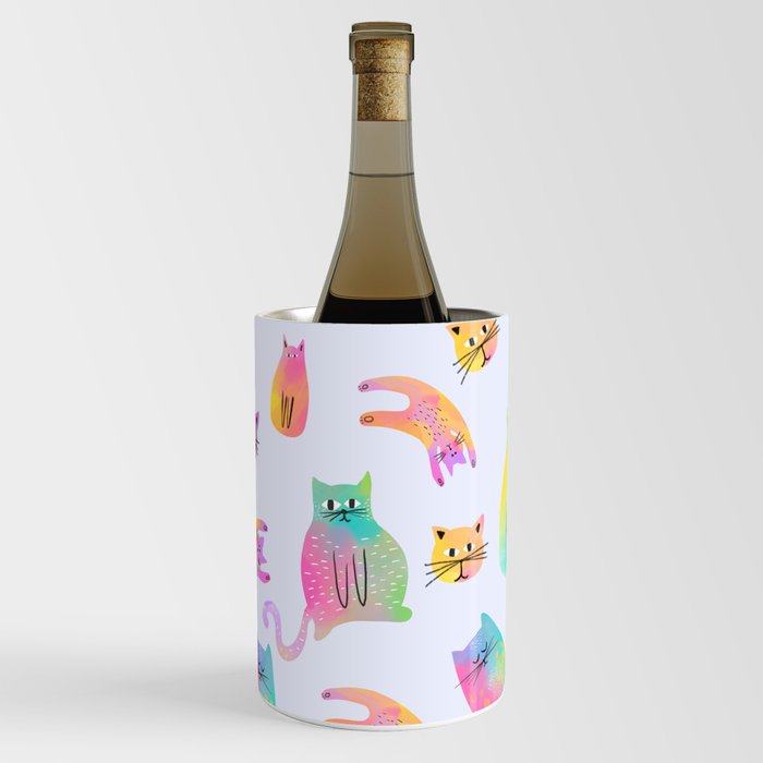 Rainbow Cats Pastel Wine Chiller