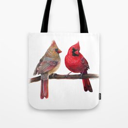 Northern Cardinal Pair Tote Bag