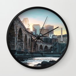 Minneapolis Sunset | City Photography Wall Clock