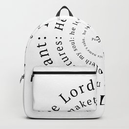 Psalms 23: The Lord is my shepherd Backpack