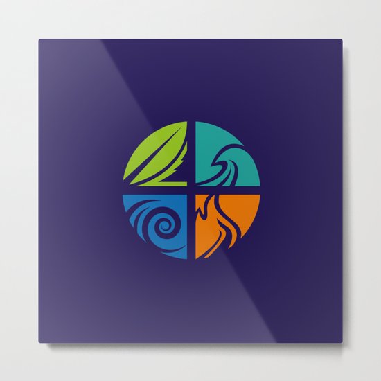 Four elements Metal Print