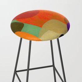 Colorful modern Mid Century shapes Bar Stool
