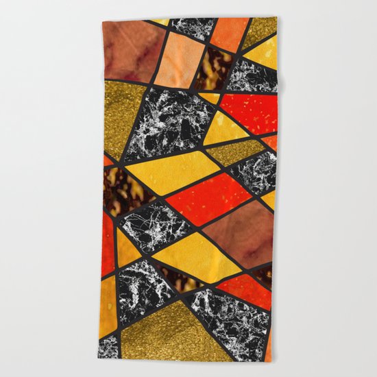 Abstract #487 Beach Towel
