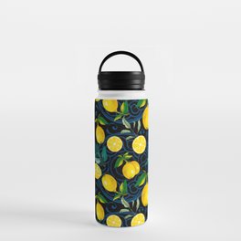 Summer, citrus ,Sicilian style ,lemon fruit pattern  Water Bottle