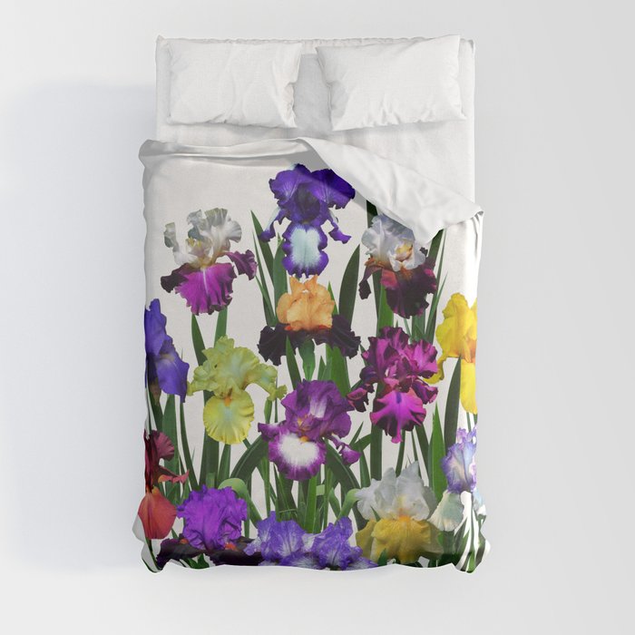 Iris garden Duvet Cover