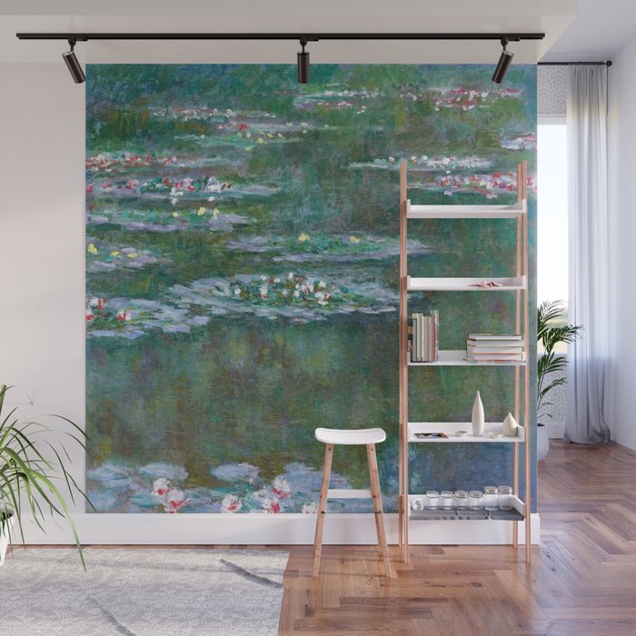 Water Lilies Claude Monet 1904 Wall Mural by PureVintageLove | Society6