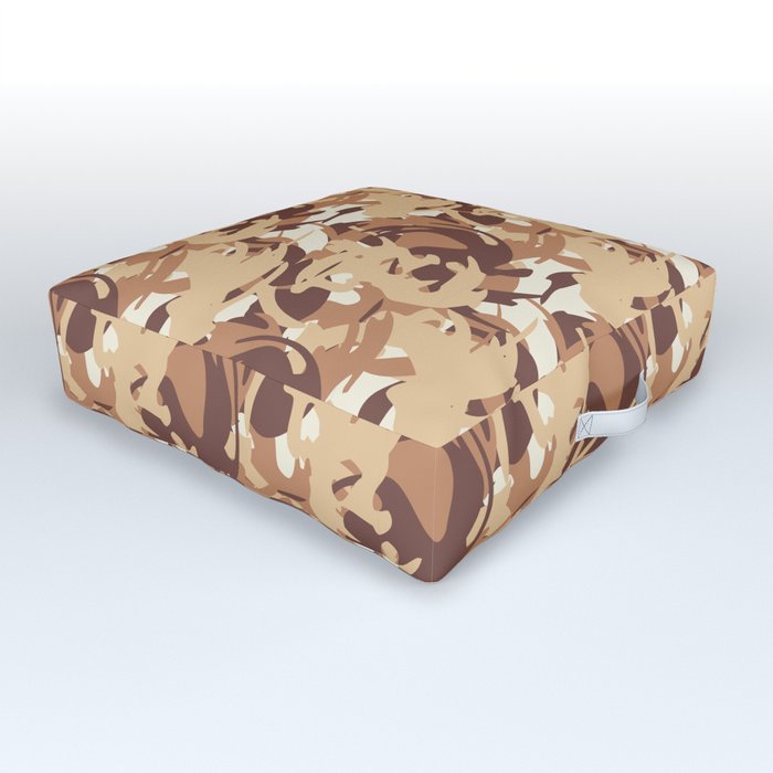 Deployed Army camouflage Pattern  Outdoor Floor Cushion