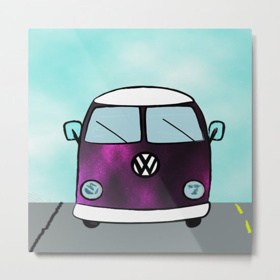 Hippie Van Metal Print