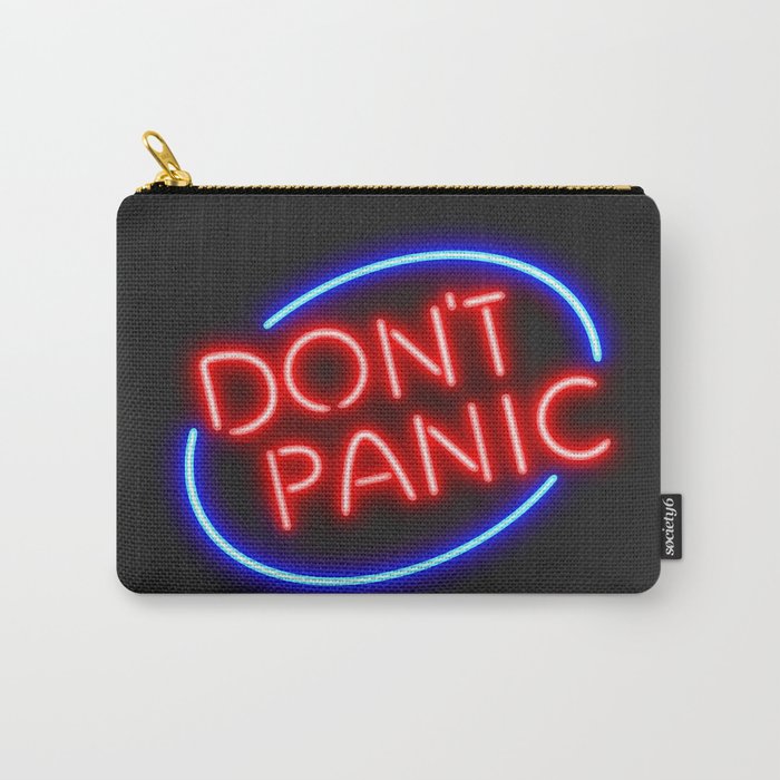 Hitchhiker's Guide - "Don't Panic" Neon Sign Carry-All Pouch