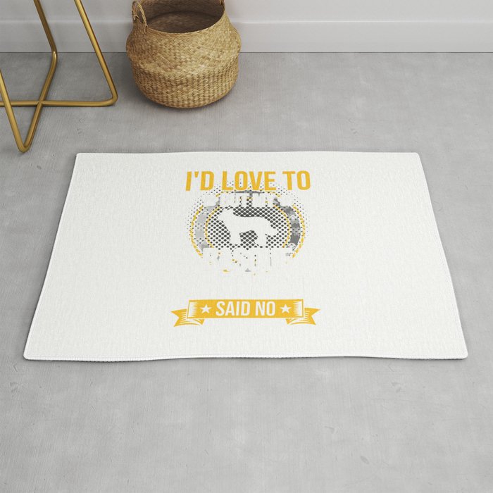 I'd Love To But My Basque Shepherd Said No Dog Lover Rug