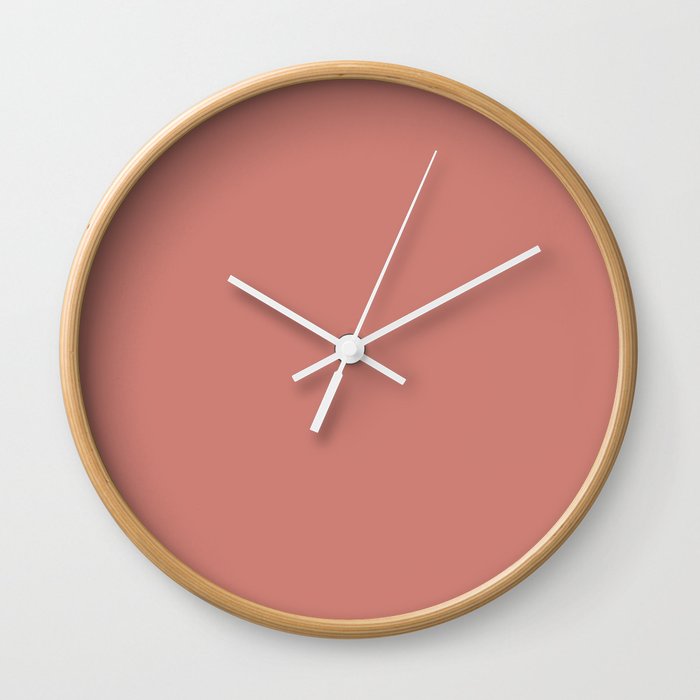 Pantone TERRA COTTA pastel solid color Wall Clock