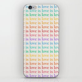 Love Is Love pattern rainbow iPhone Skin