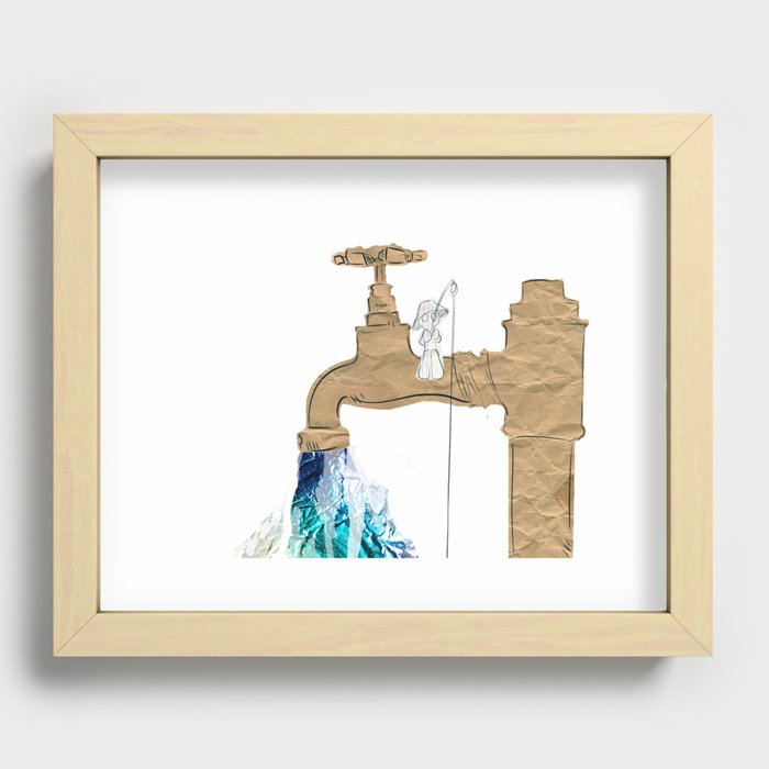 Paper Faucet Recessed Framed Print