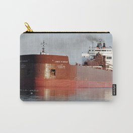 James R Barker Freighter Carry-All Pouch | Gregsteele, Riverstonegallery, Steamship, Michigan, Red, Water, Photo, Upperpeninsula, Barker, River 