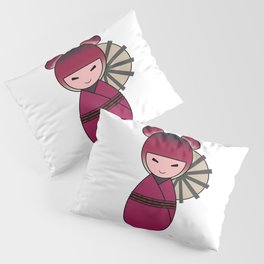 Geisha with an umbrella Pillow Sham
