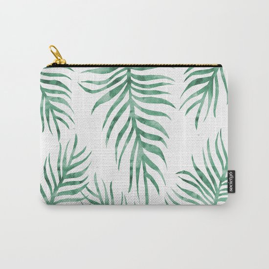 Fern Pattern Green Carry-All Pouch