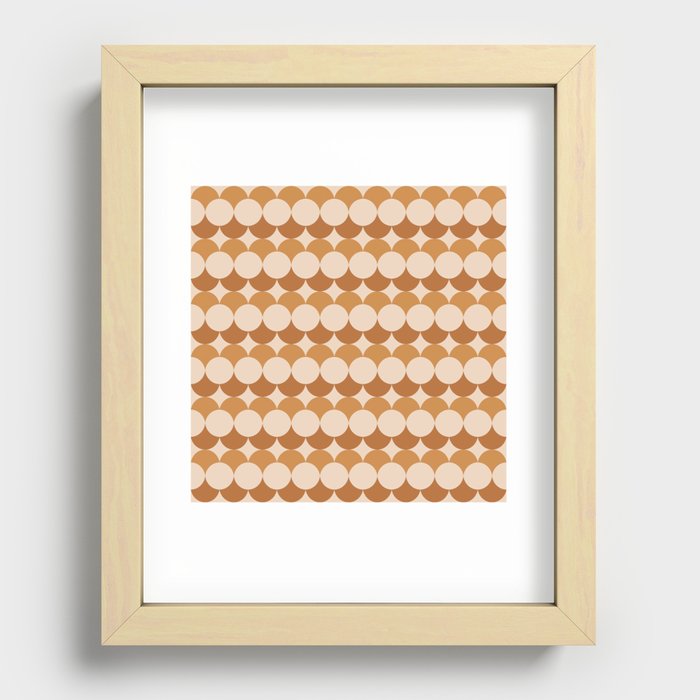 Retro Circular Pattern XXXIV Recessed Framed Print