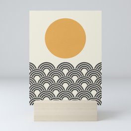 Sun & Wave - Oriental Pattern Mini Art Print