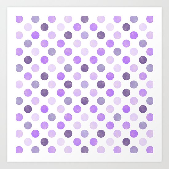 Watercolor Dots Pattern III Art Print
