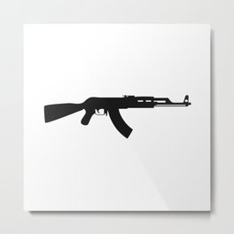AK-47 kalashnikov assault rifle #society6 #decor #buyart #artprint Metal Print | Automatic, Army, Violence, Black, Graphicdesign, Protection, Silhouette, Isolated, Bullet, Handgun 