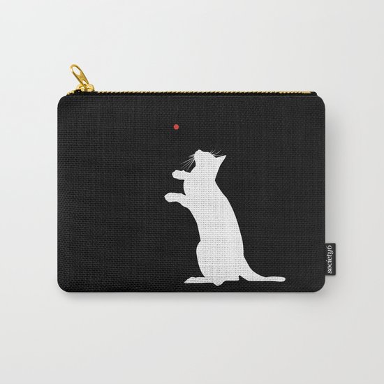 Cat and Laser Cute Minimalistic Animal Portrait Carry-All Pouch