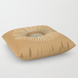 Sun Burst - Amber Gold Floor Pillow