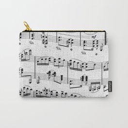 Stylized Music Paper Partition Pattern Carry-All Pouch