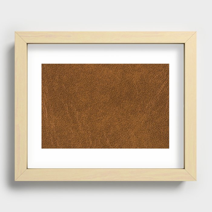 Leather background Recessed Framed Print