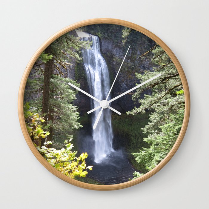 Salt creek waterfall Wall Clock