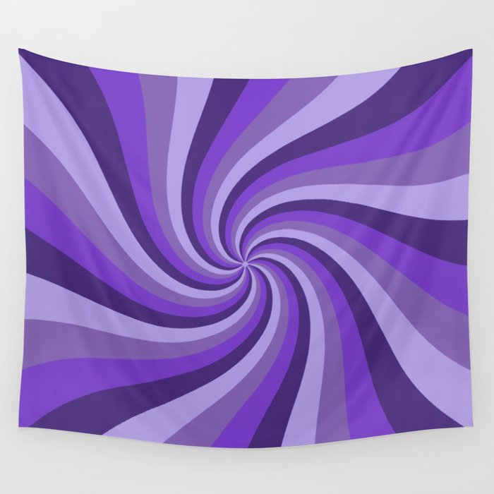 Purple Spiraling Wall Tapestry
