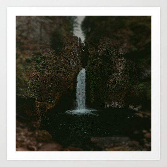 Wahclella Falls x Oregon Waterfall Art Print
