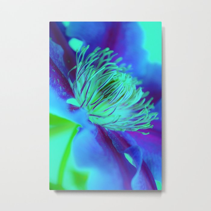 Flower Dreamer Blue Metal Print