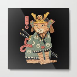 Neko Samurai Metal Print | Art, Animal, Neko, Nekosamurai, Samurai, Feline, Ukiyo E, Kittycat, Graphicdesign, Japan 