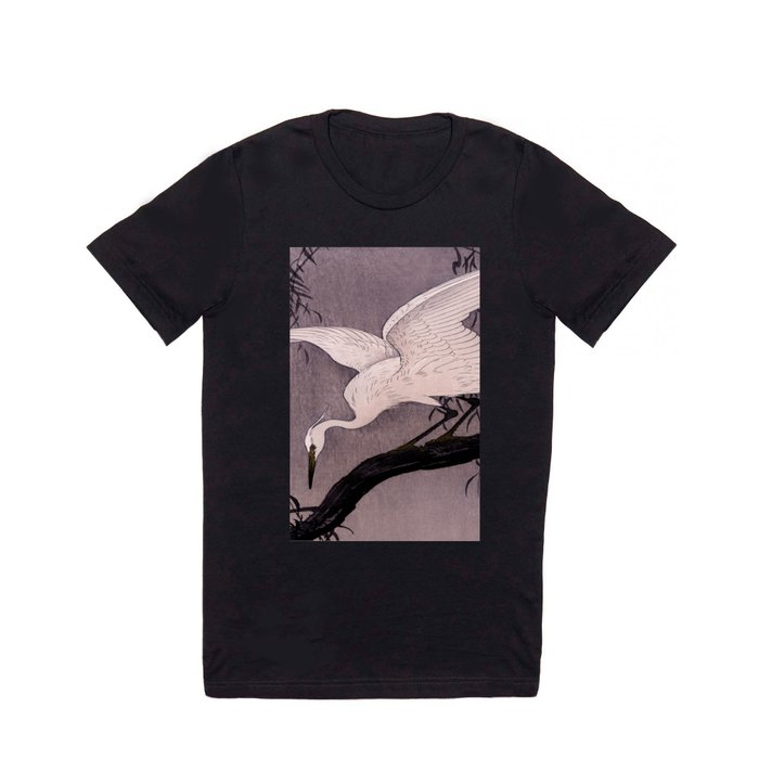 Heron Traditional Japanese Wildlife T Shirt