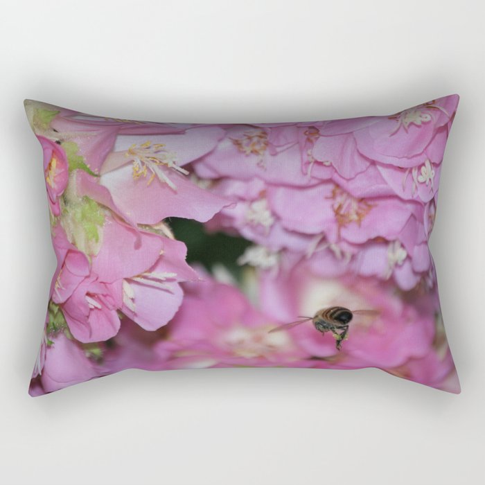 Bee in Flight Rectangular Pillow