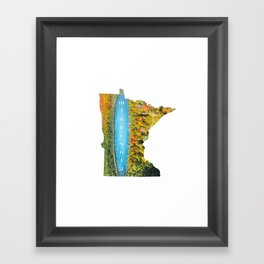 Map of Minnesota | Autumn Forest and Lake Framed Art Print