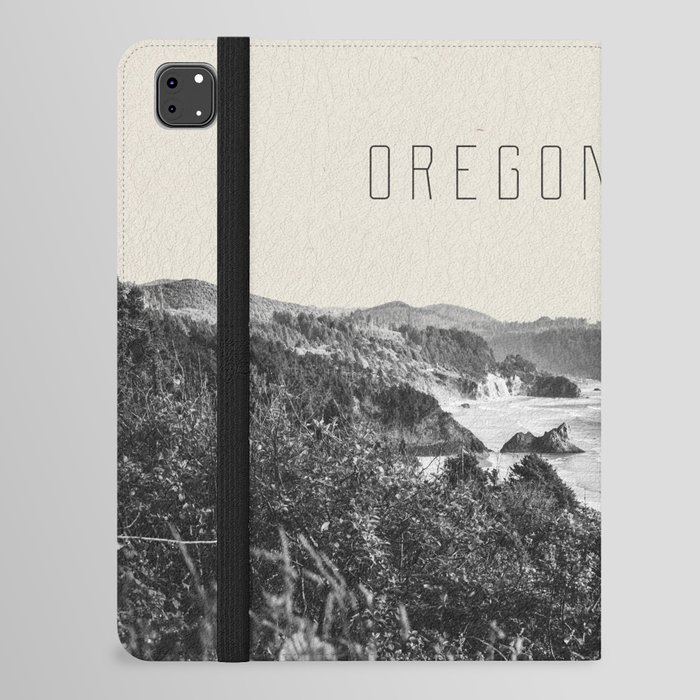 Oreogn Coast Views B&W iPad Folio Case