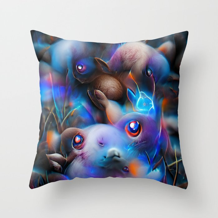 Cuteness in Purple Throw Pillow