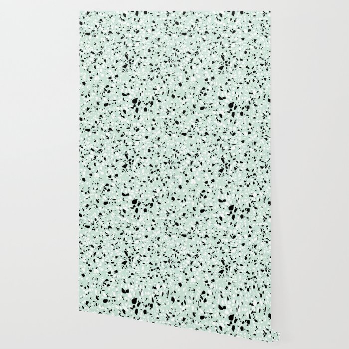Speckle Party Mint Green Black White Dots Speckle Trendy Sporty