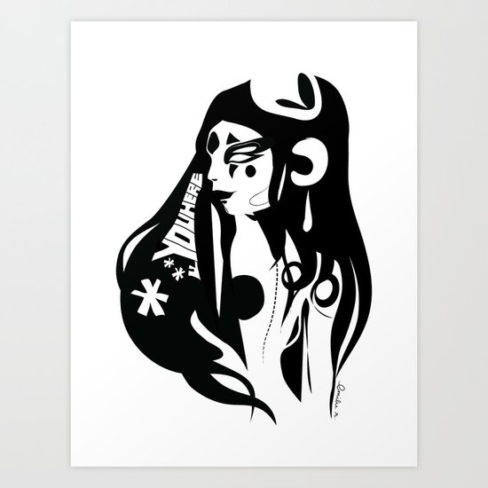 f you here - Emilie record Art Print