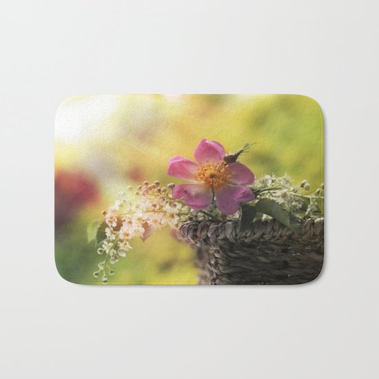 Lovely flowerbouquet in a special light- Rose Roses Bath Mat