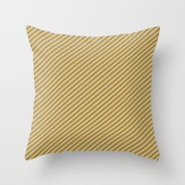 [ Thumbnail: Grey & Dark Goldenrod Colored Lined Pattern Throw Pillow ]