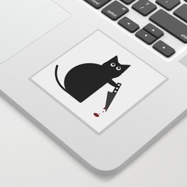 Stabby Cat Sticker