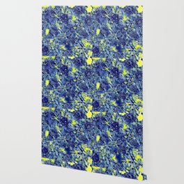 Blue carnations flowers pattern Wallpaper