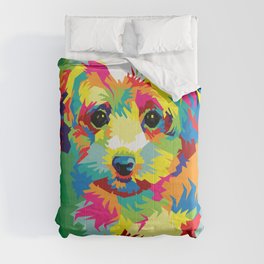 Maltipoo Dog Pop Art Illustration Comforter